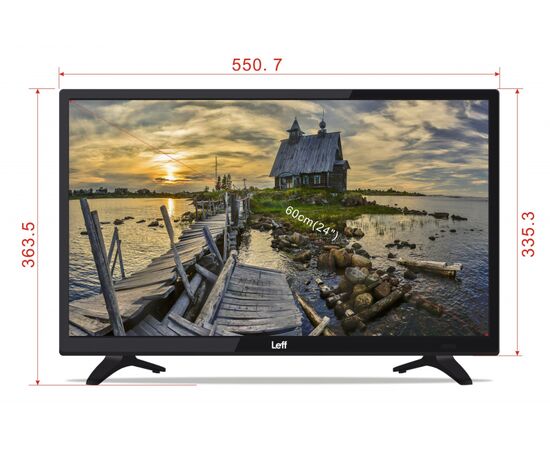 24" Телевизор LEFF 24F260T черный 1920x1020, Full HD, 60 Гц 